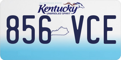 KY license plate 856VCE