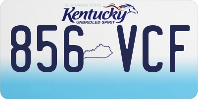 KY license plate 856VCF