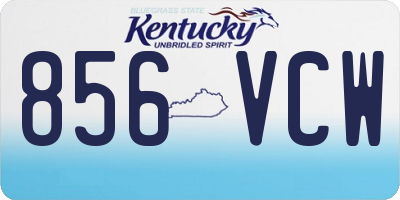 KY license plate 856VCW