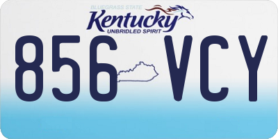 KY license plate 856VCY