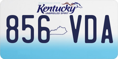 KY license plate 856VDA