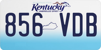 KY license plate 856VDB