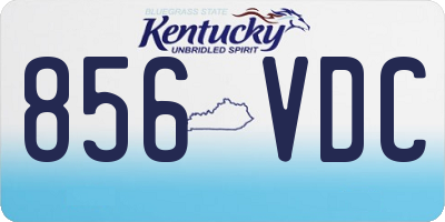KY license plate 856VDC
