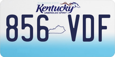KY license plate 856VDF