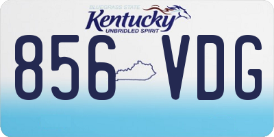 KY license plate 856VDG