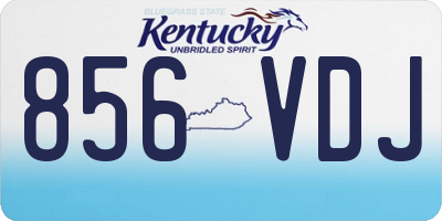 KY license plate 856VDJ
