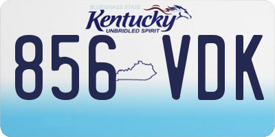 KY license plate 856VDK