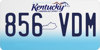 KY license plate 856VDM