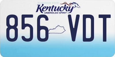 KY license plate 856VDT