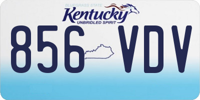 KY license plate 856VDV
