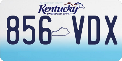 KY license plate 856VDX