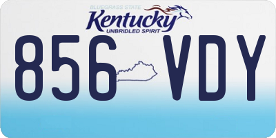 KY license plate 856VDY