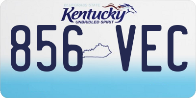 KY license plate 856VEC