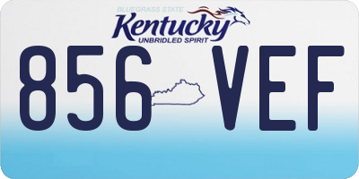 KY license plate 856VEF