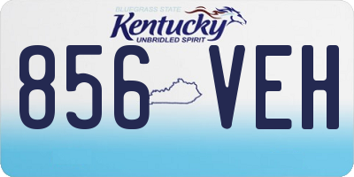 KY license plate 856VEH