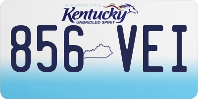 KY license plate 856VEI