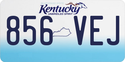 KY license plate 856VEJ