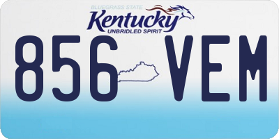 KY license plate 856VEM