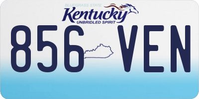 KY license plate 856VEN
