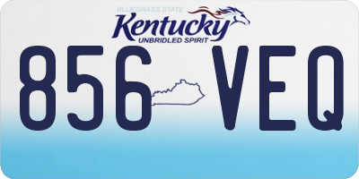 KY license plate 856VEQ