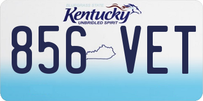 KY license plate 856VET