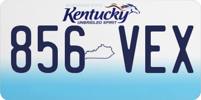 KY license plate 856VEX