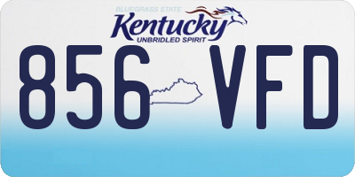 KY license plate 856VFD
