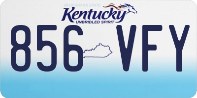 KY license plate 856VFY