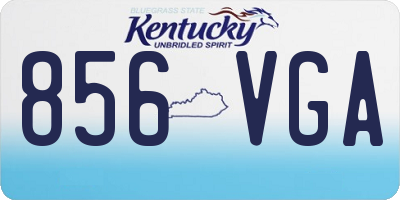 KY license plate 856VGA