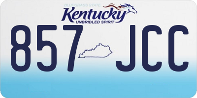 KY license plate 857JCC