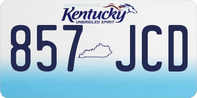 KY license plate 857JCD