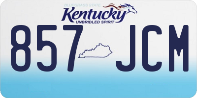 KY license plate 857JCM