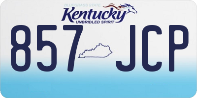 KY license plate 857JCP