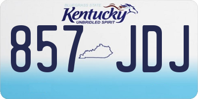 KY license plate 857JDJ