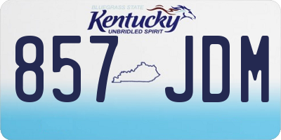 KY license plate 857JDM