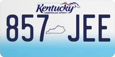 KY license plate 857JEE