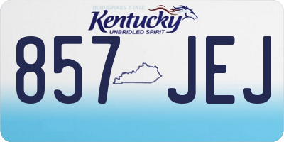 KY license plate 857JEJ