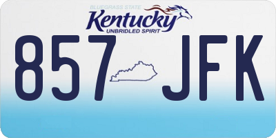 KY license plate 857JFK