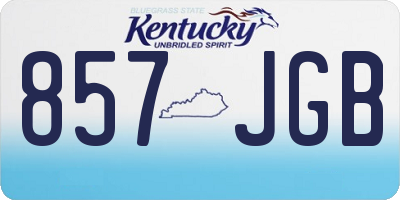 KY license plate 857JGB