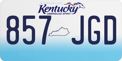 KY license plate 857JGD