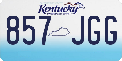 KY license plate 857JGG