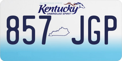 KY license plate 857JGP