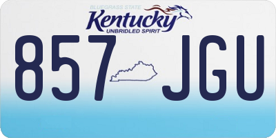 KY license plate 857JGU