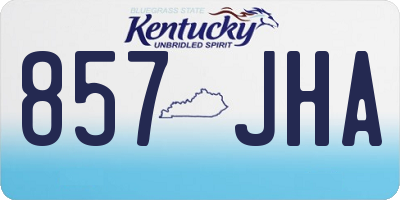 KY license plate 857JHA