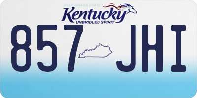 KY license plate 857JHI