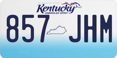 KY license plate 857JHM
