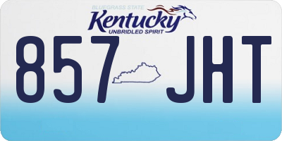KY license plate 857JHT