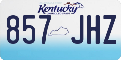 KY license plate 857JHZ