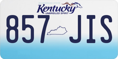 KY license plate 857JIS