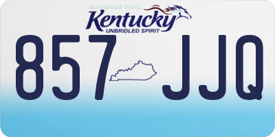 KY license plate 857JJQ